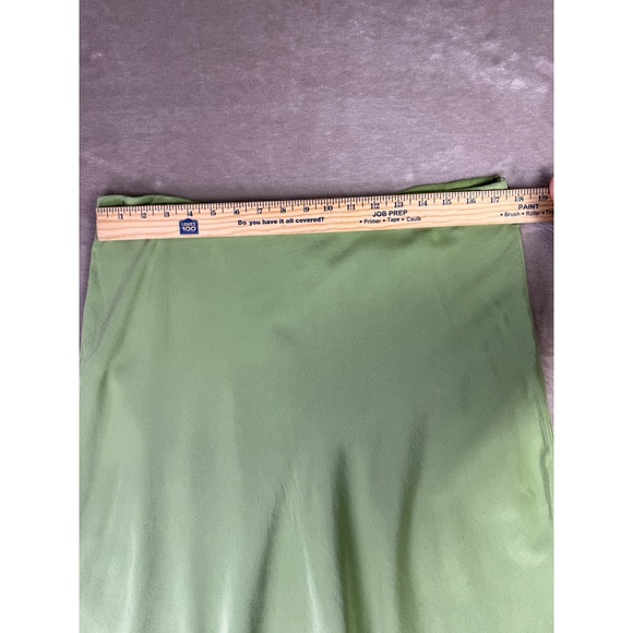 M.M. LaFleur Green Midi Slip Skirt Size 14 The Orchid Washable Silk Soft Flowy - Picture 13 of 15